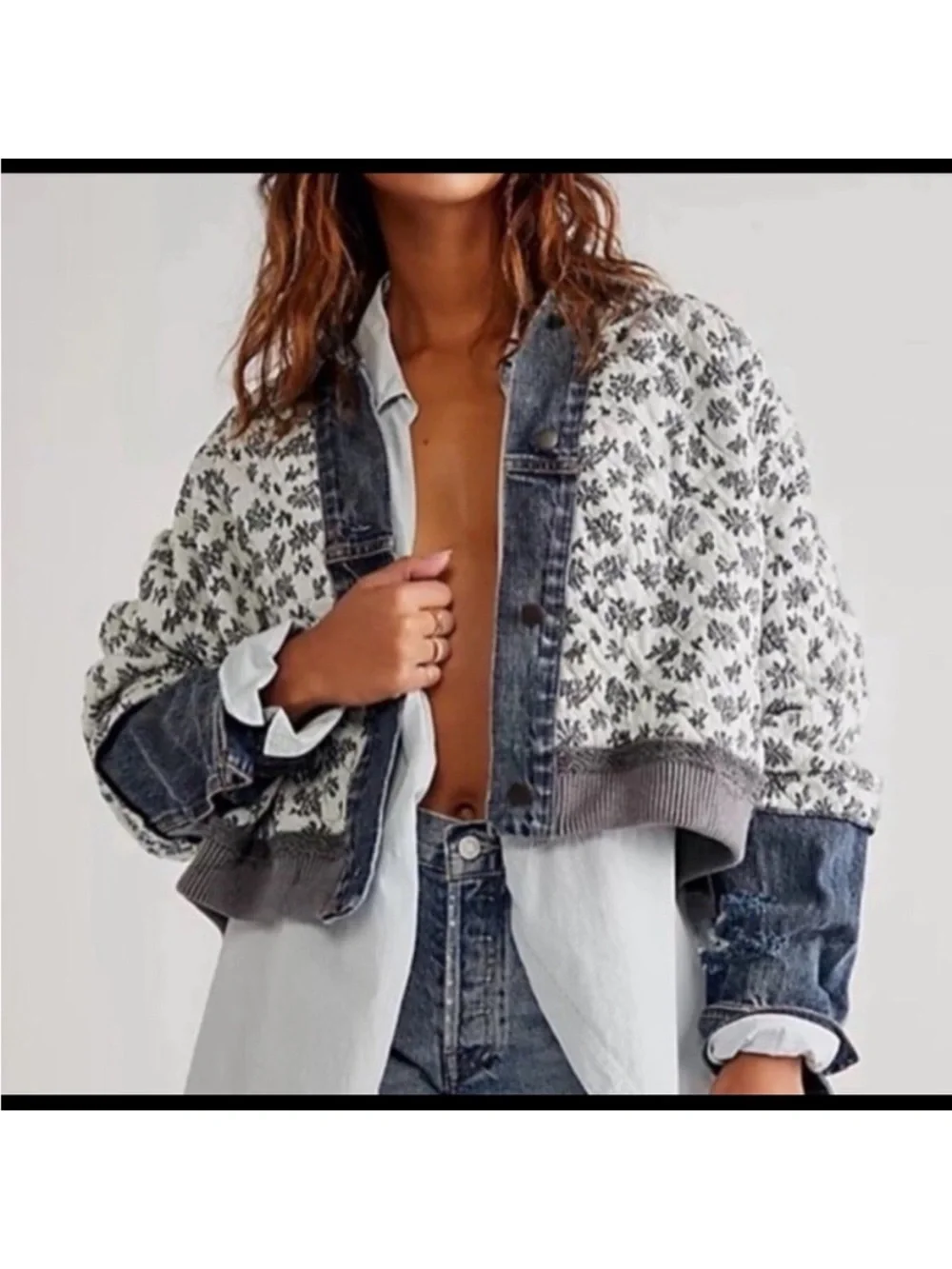 Free People Ditsy Floral Jacket
